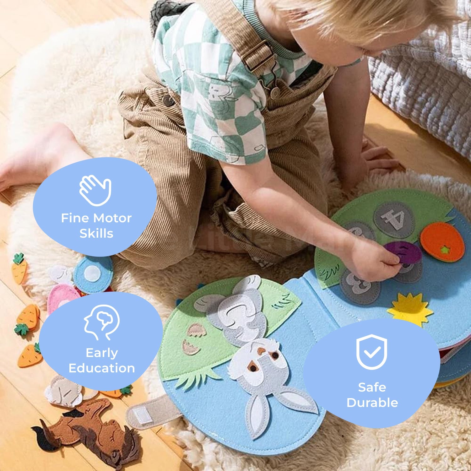 Montessori Rabbit Busy Book