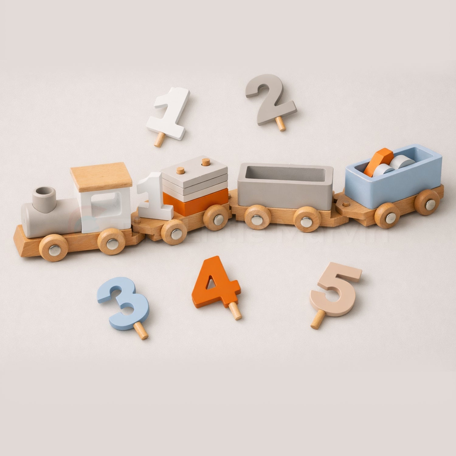 Montessori Wooden Train Set
