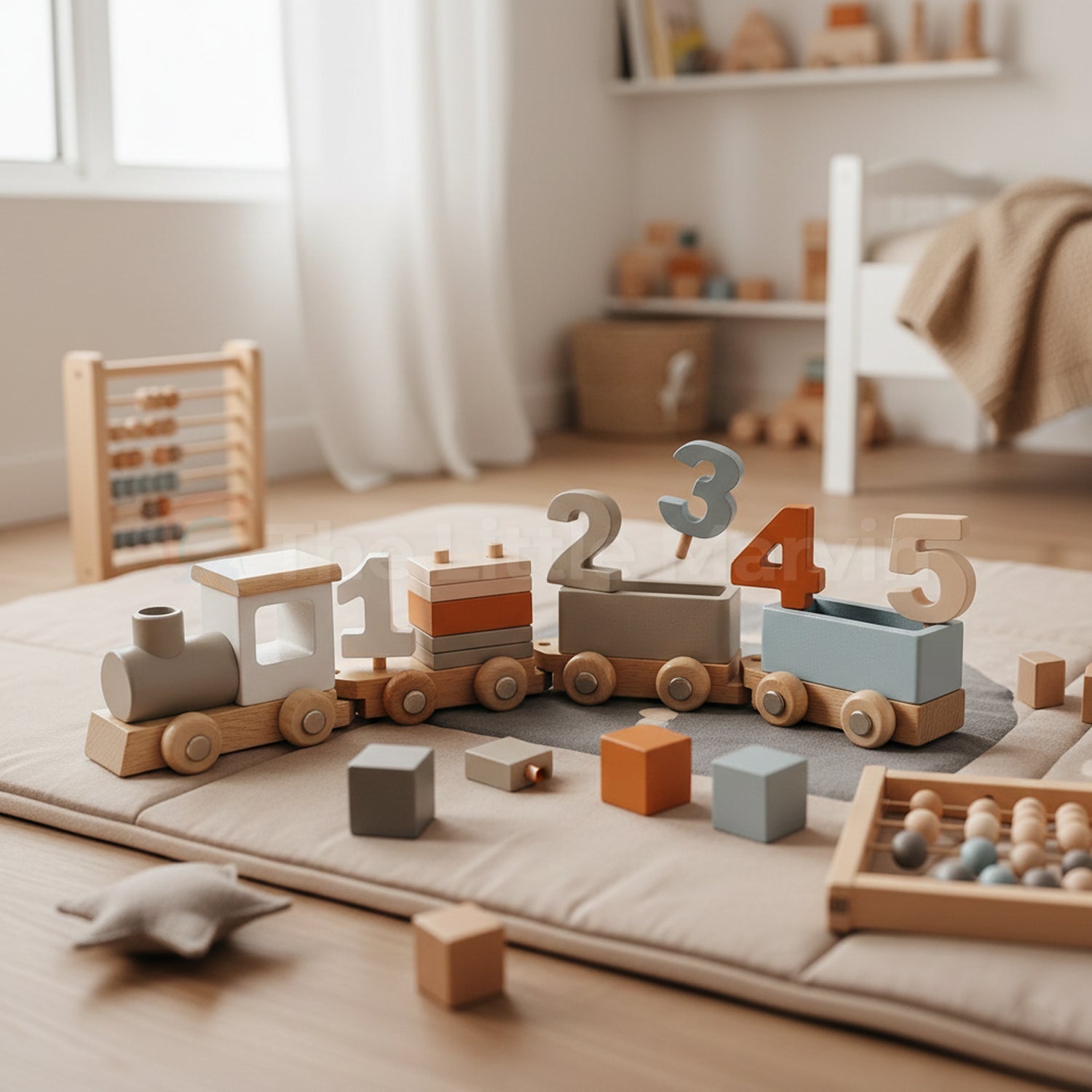 Montessori Wooden Train Set