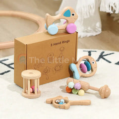 Wooden Baby Rattle Set