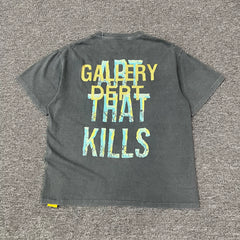 GALLERY DEPT.BROKEN ATK VINTAGE TEE Shattered Letter Printed Short Sleeve High Street T-shirt for Men
