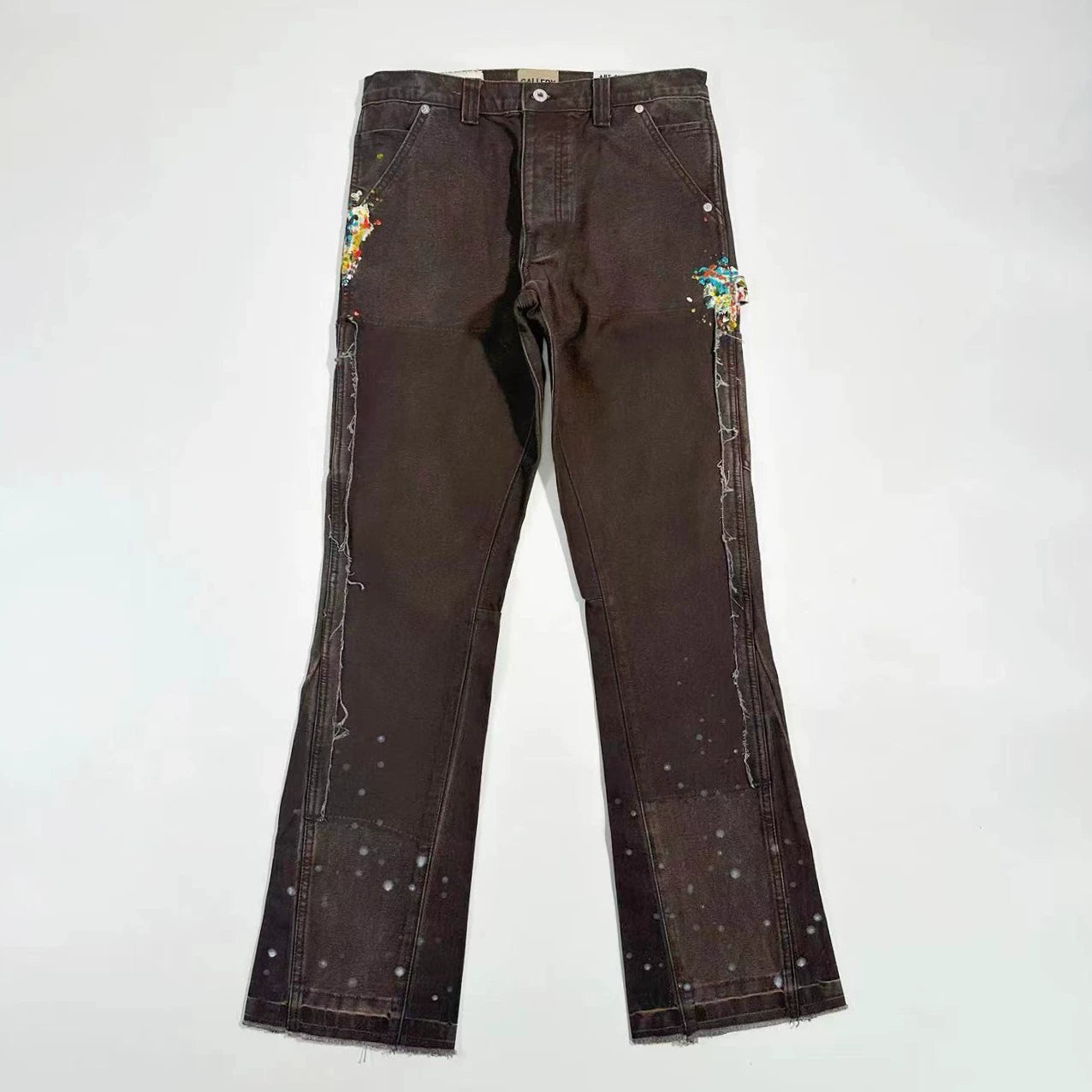 GALLERY DEPT. LA FLARE CARPENTER ink splashing micro-flare lumbering jeans
