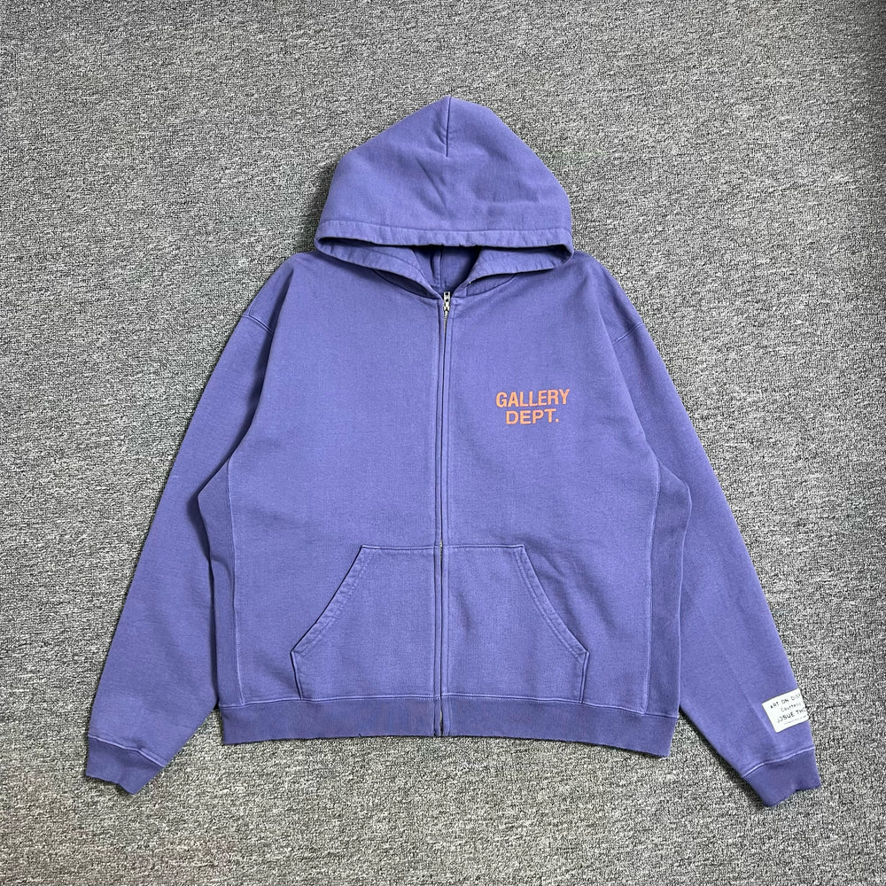 GALLERY DEPT. 90'S FULL ZIP Alphabet Logo Hoodie Loose High Street Zipper cardigan Coat