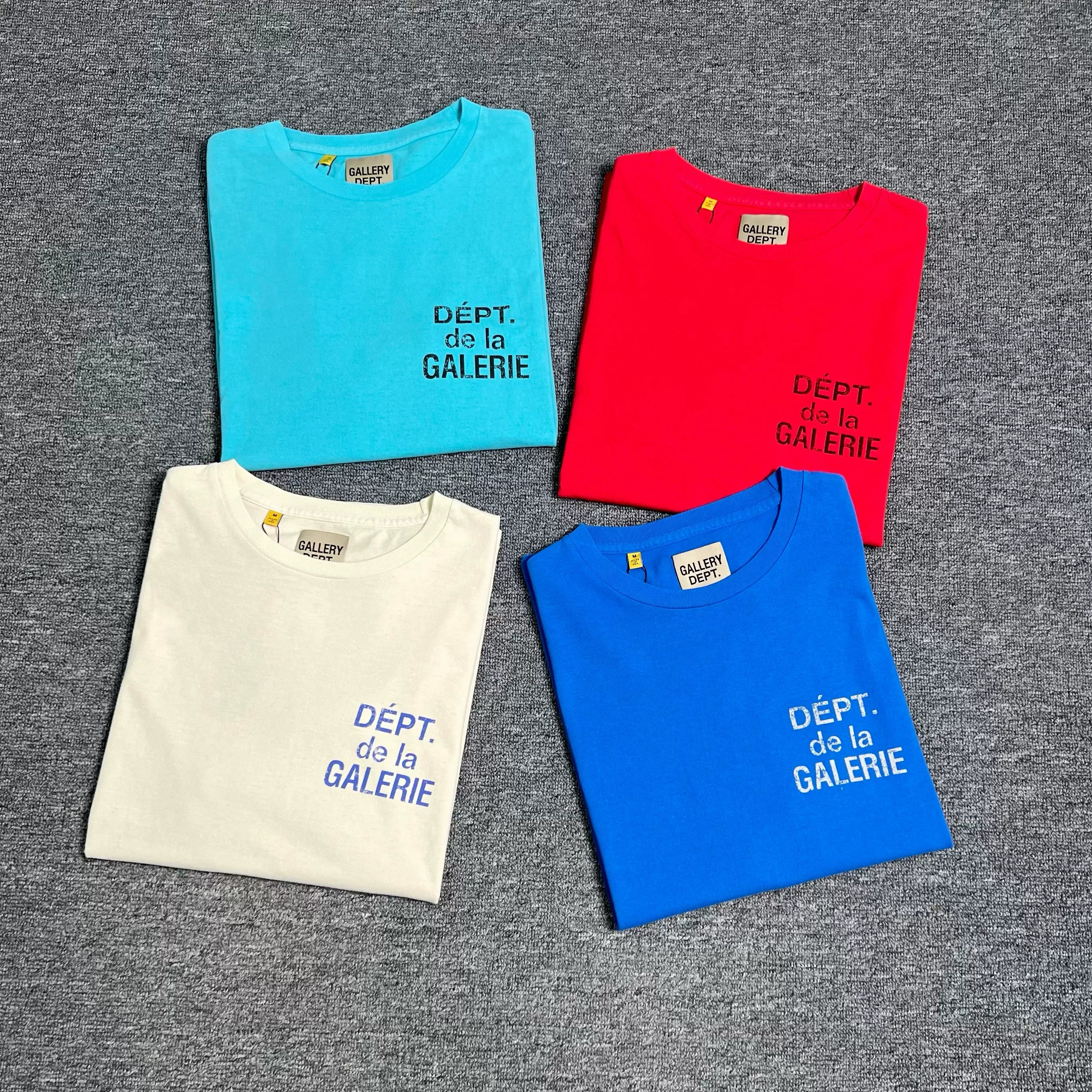GALLERY DEPT. French T-shirt with French logo letter print short sleeved shirt for both men and women