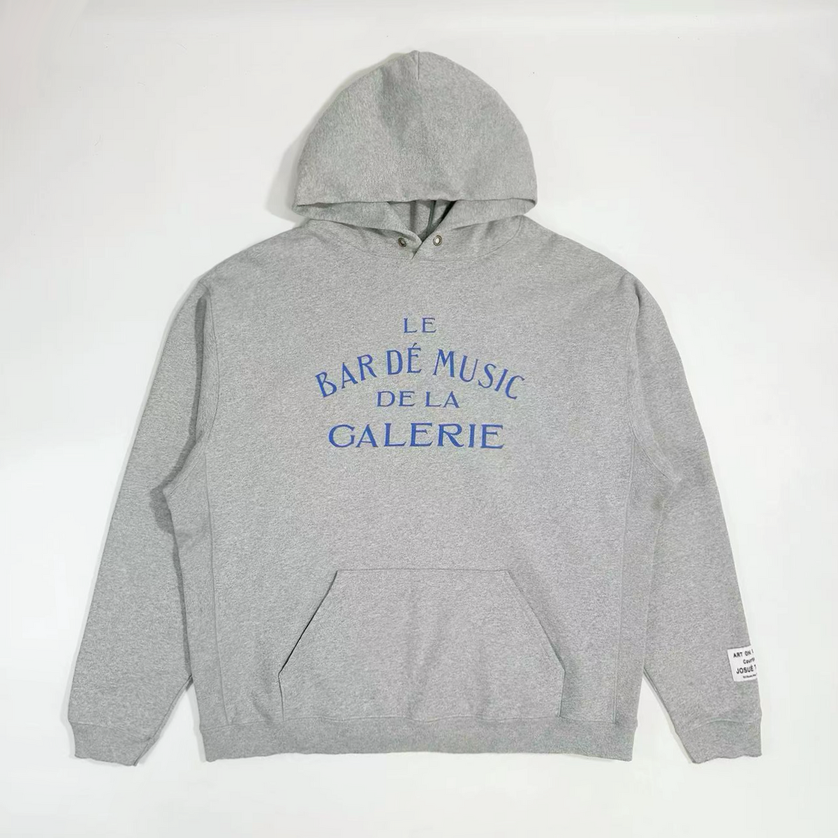 GALLERY DEPT. LE BAR VINTAGE HOODIE Hemp Grey Blue Alphabet Music Bar Hoodie Sweatshirt