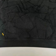GALLERY DEPT. COLLAGE HOODIE Black Collage Patch Splicing Damaged Hoodie Sweatshirt