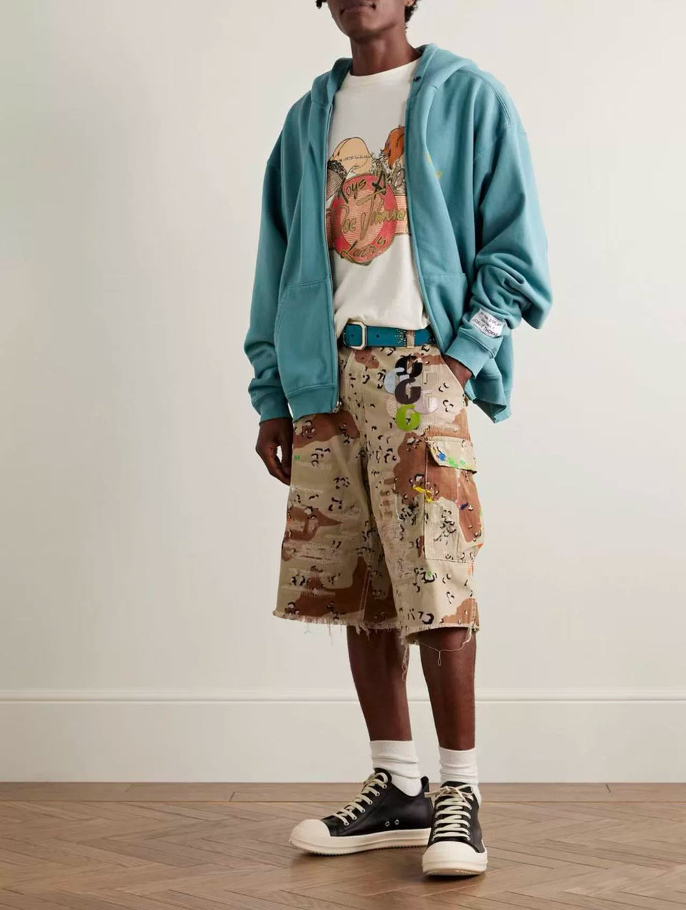 GALLERY DEPT. 90'S FULL ZIP HOODIE 基础字母宽松拉链卫衣帽衫