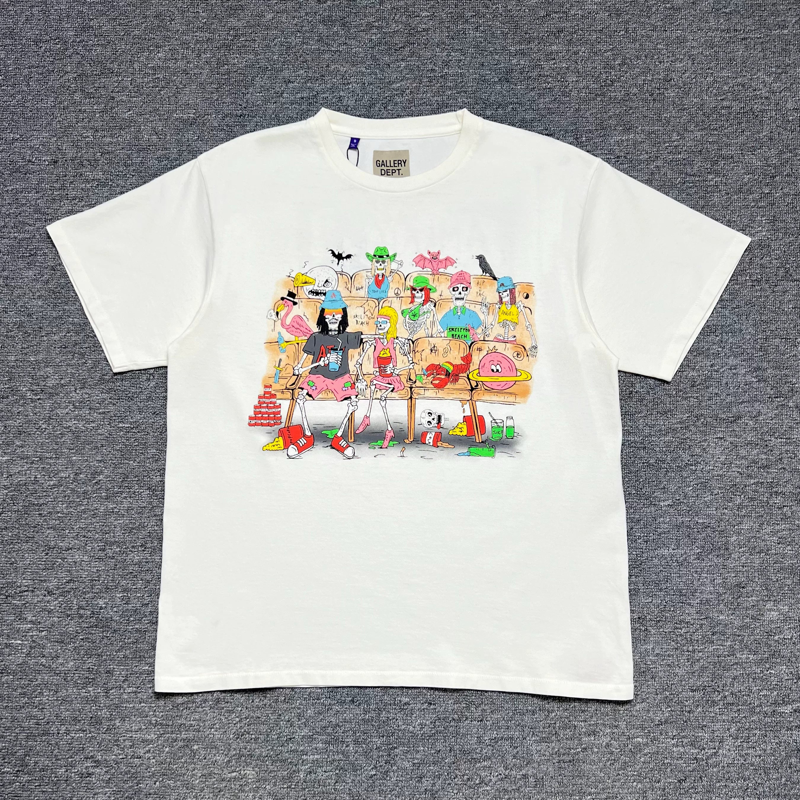 GALLERY DEPT.SKELETON BEACH THEATE TEE Skull Beach Theater Short sleeved T-shirt
