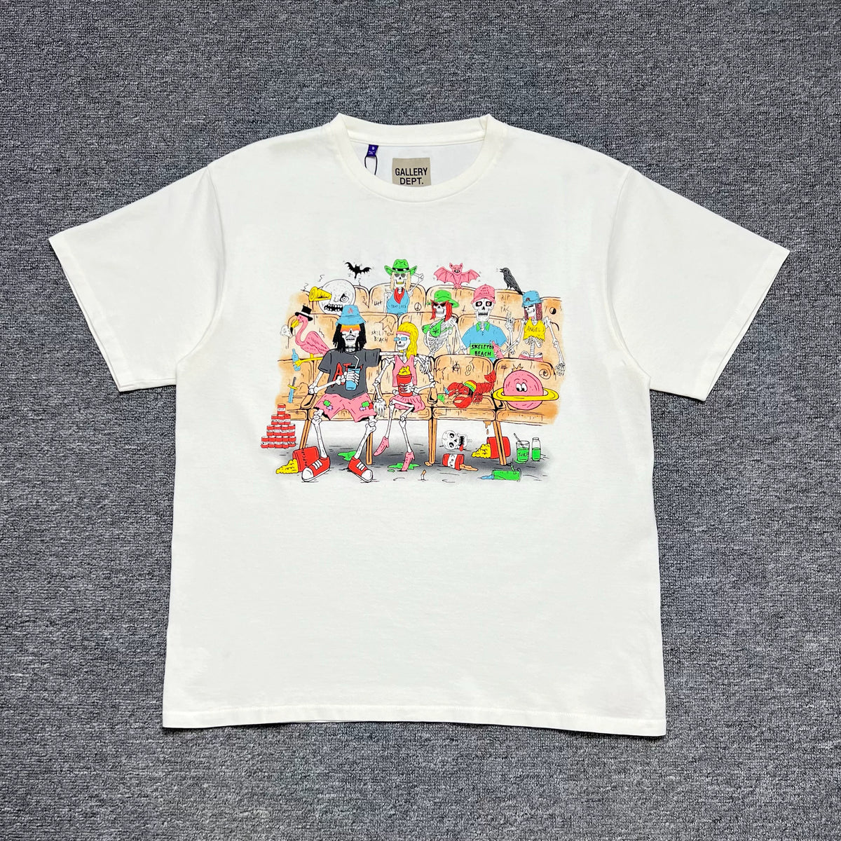 GALLERY DEPT.SKELETON BEACH THEATE TEE Skull Beach Theater Short sleeved T-shirt