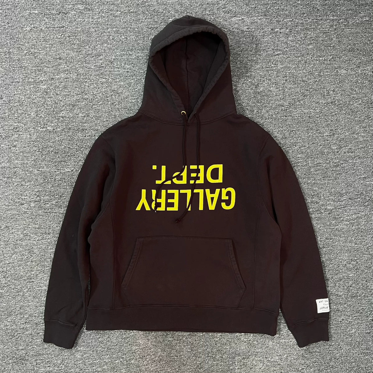 GALLERY DEPT. Vintage printed hoodie unisex hooded sweatshirt washed black loose fit
