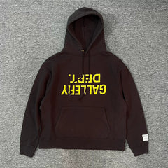 GALLERY DEPT. Vintage printed hoodie unisex hooded sweatshirt washed black loose fit