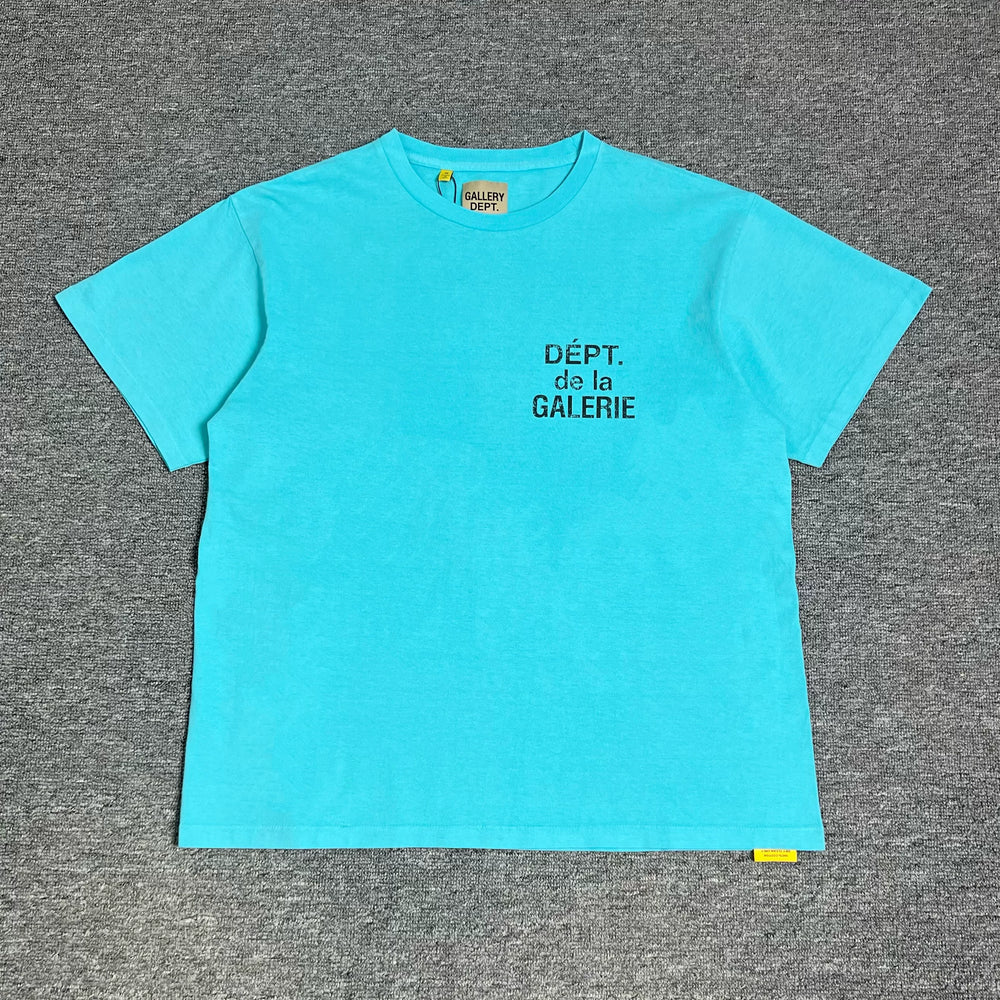 GALLERY DEPT. French T-shirt with French logo letter print short sleeved shirt for both men and women