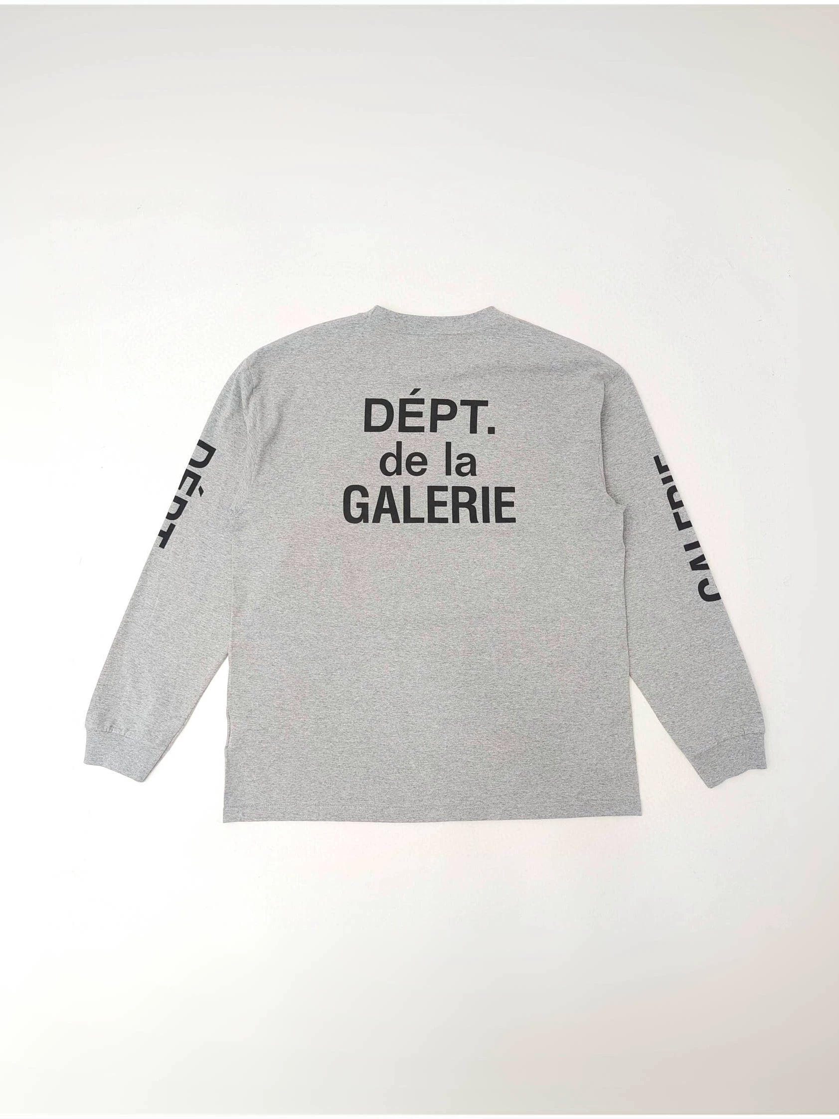 CDIARY自主GALLERY DEPT FRENCH COLLECTOR灰法文字母美式长袖TEE