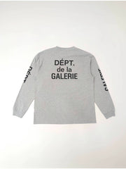 CDIARY自主GALLERY DEPT FRENCH COLLECTOR灰法文字母美式长袖TEE