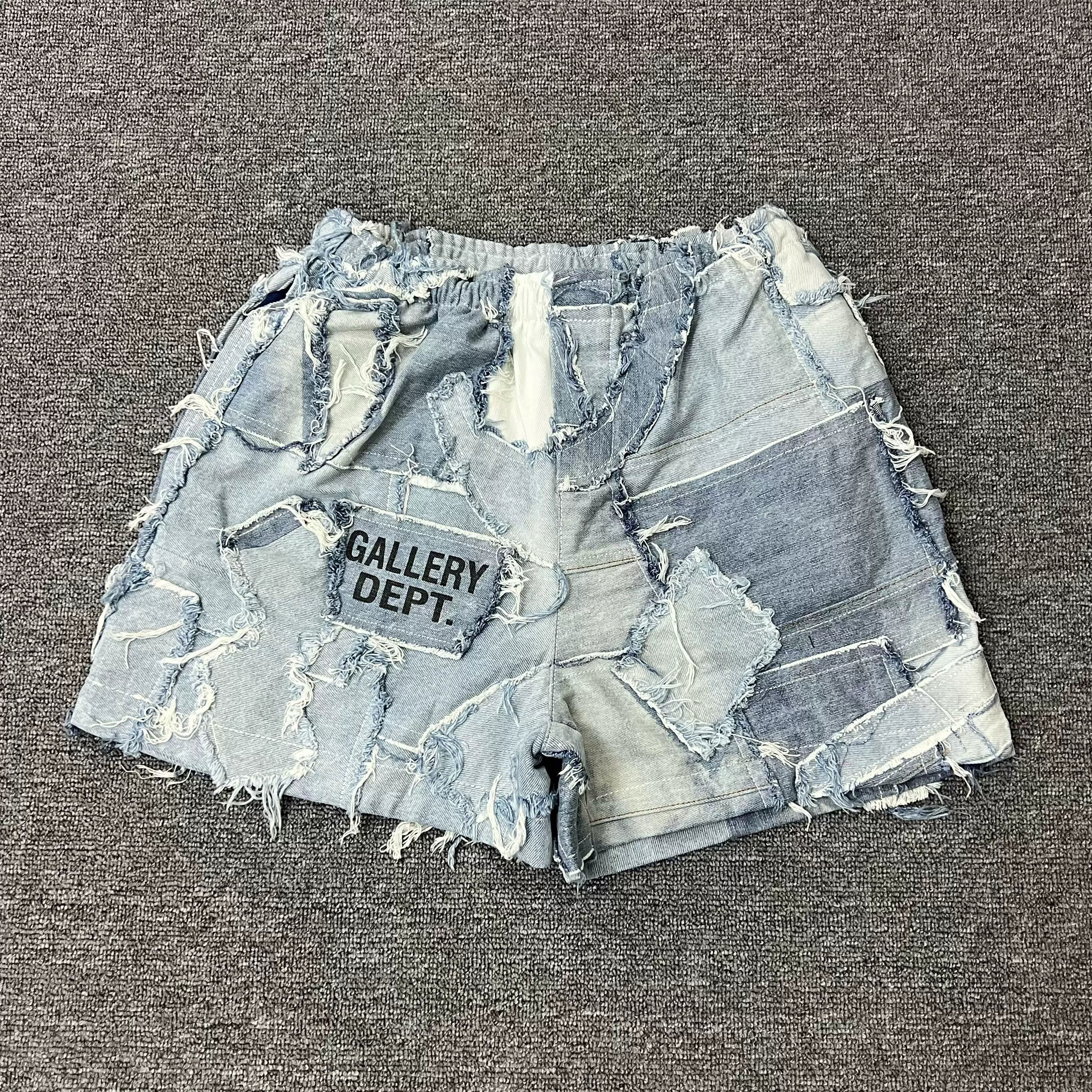 GALLERY DEPT.PATCHWORK ZUMA SHORTS Splicing Patch Heavy duty Cowboy Shorts