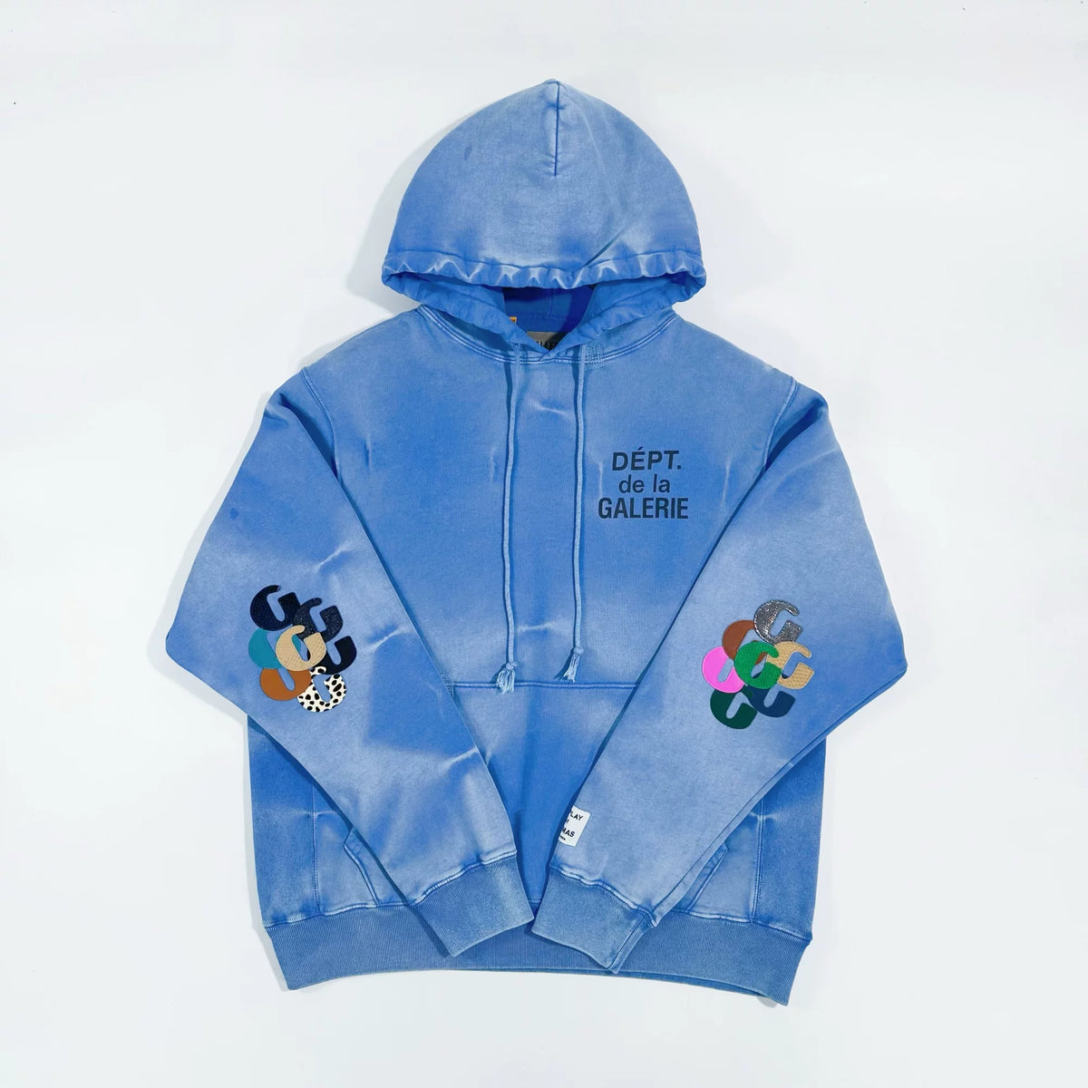 GALLERY DEPT. G-PATCH Blue Water Ripple G Adhesive Leather Washed Water Used Soil American Hoodie