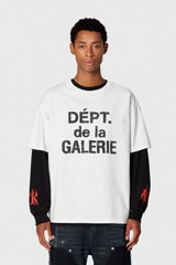 GALLERY DEPT. MOODY TEE WHITE French Graffiti Design Draft Printed Short Sleeve T-shirt