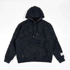 GALLERY DEPT. COLLAGE HOODIE Black Collage Patch Splicing Damaged Hoodie Sweatshirt
