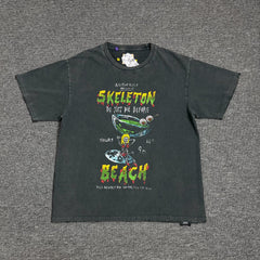 GALLERY DEPT.Don't Die Printed Distressed T-Shirt高街短袖