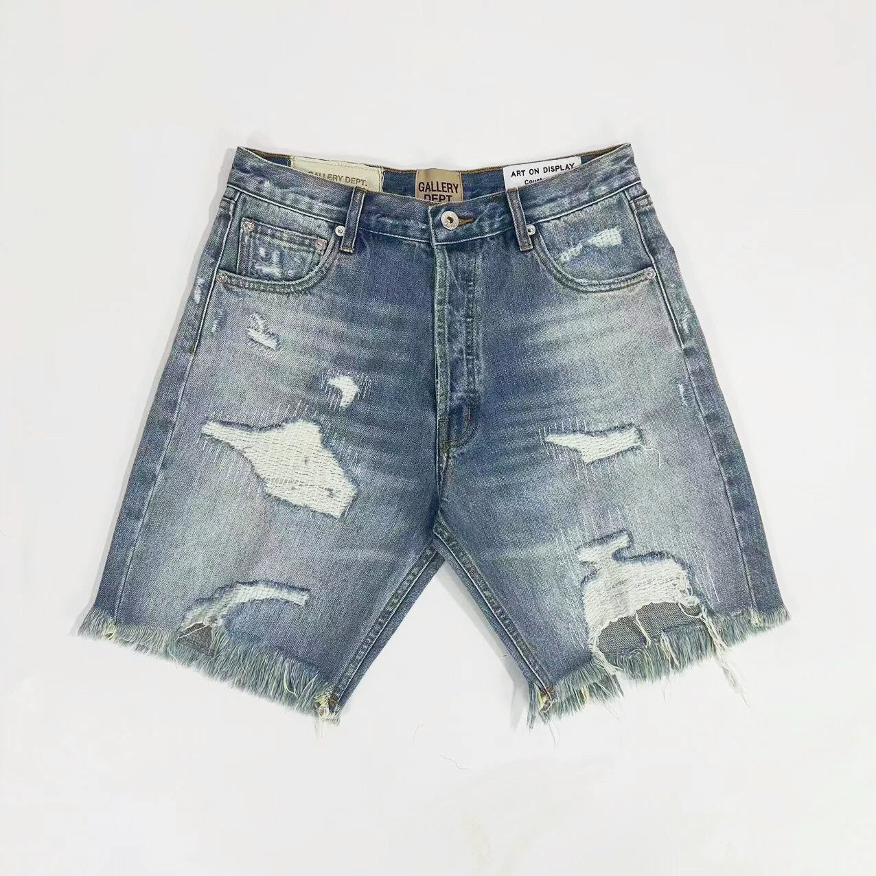 GALLERY DEPT Indian INDIANA High Street Retro Destruction Washed Outdated Hairy Denim Shorts