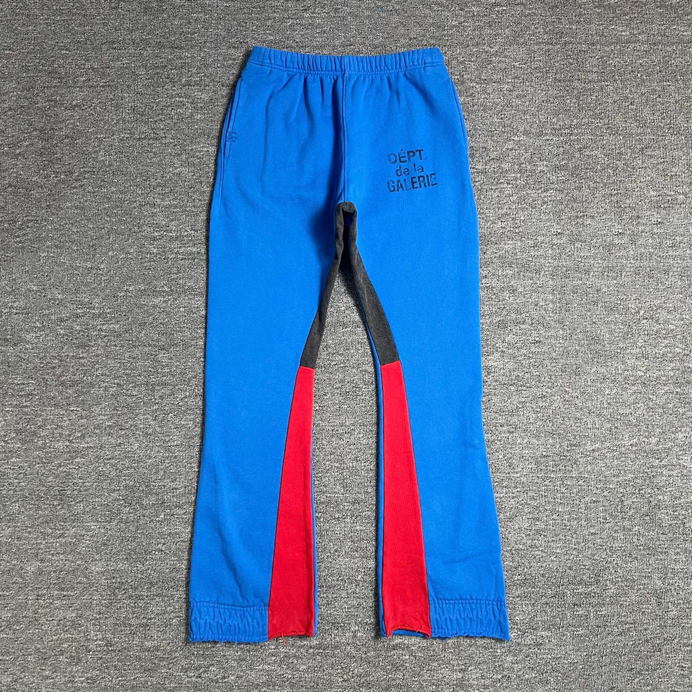Gallery Dept. Flare Sweatpants Vintage color blocking patchwork sports sweatpants micro flared pants