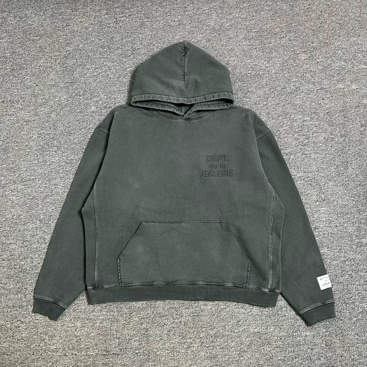 Gallery Dept. Logo Print Cotton Jersey Hoodie 3D French OS Hoodie