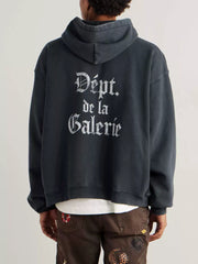 GALLERY DEPT. FRENCH LOGO OLD E HOODIE French alphabet vintage hoodie sweatshirt