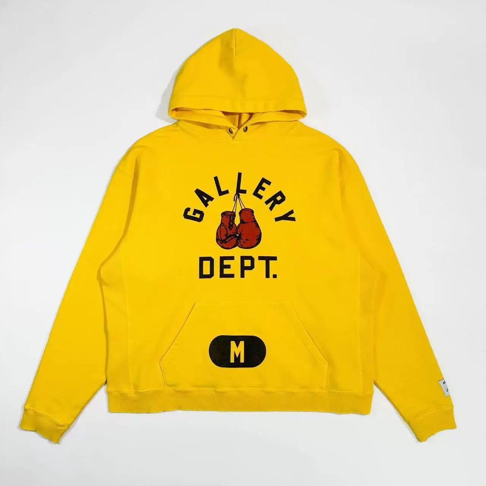 GALLERY DEPT. BOXING MERCH HOODIE Blue Boxing Gloves Size Loose Hoodie