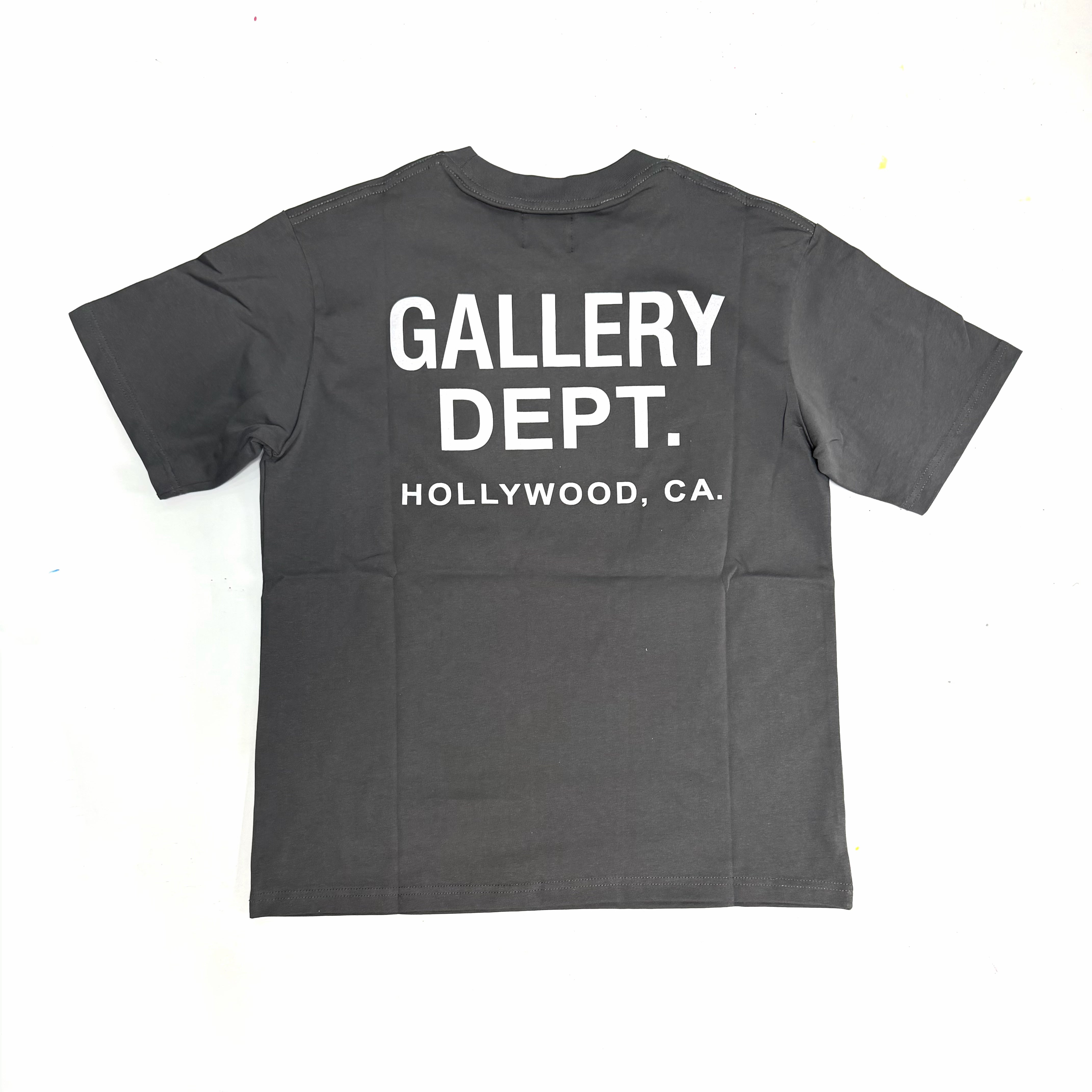 GALLERY DEPT New Pink Letter Logo Basic Slogan Print Cotton Loose Short Sleeve T-shirt TEE Trendy