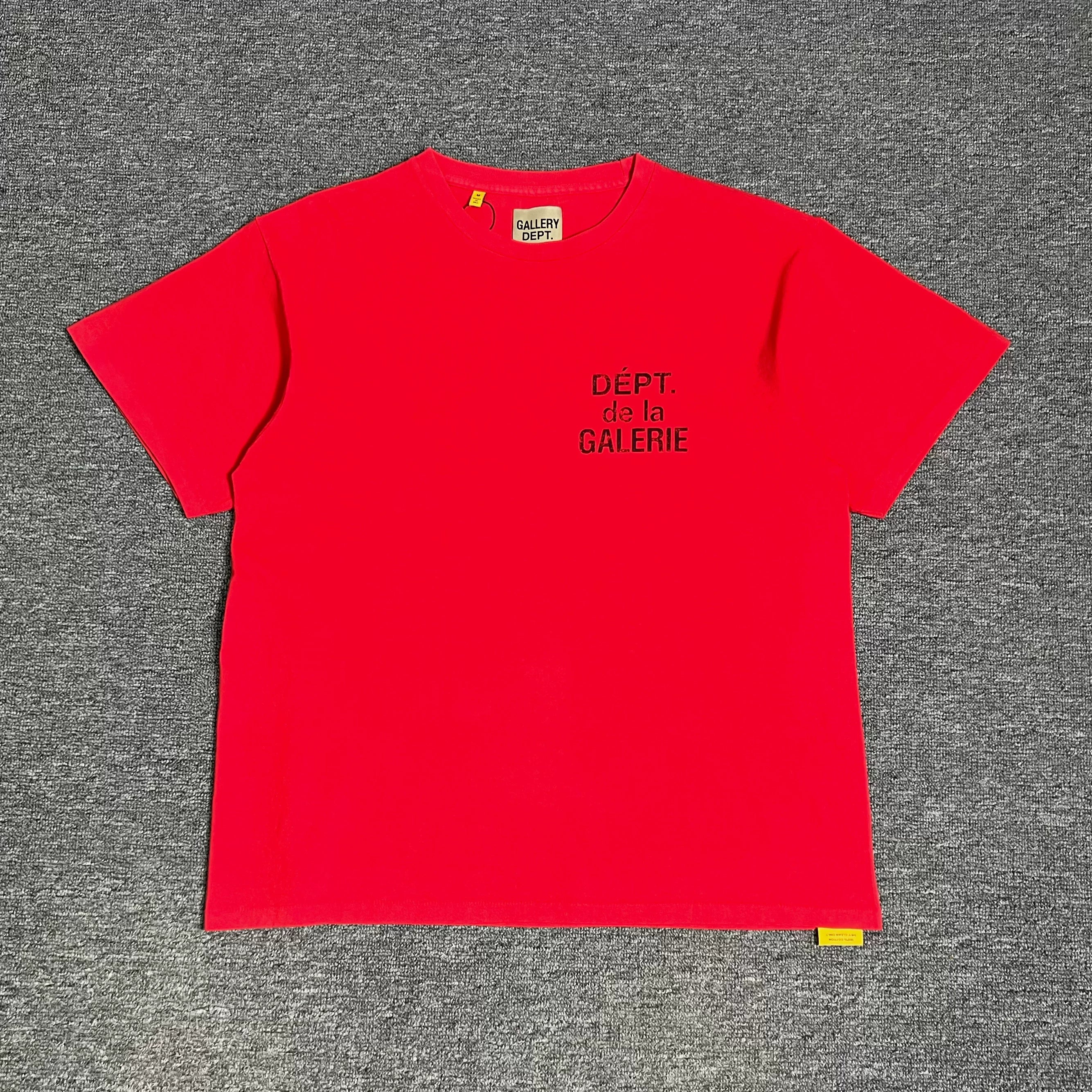 GALLERY DEPT. French T-shirt with French logo letter print short sleeved shirt for both men and women