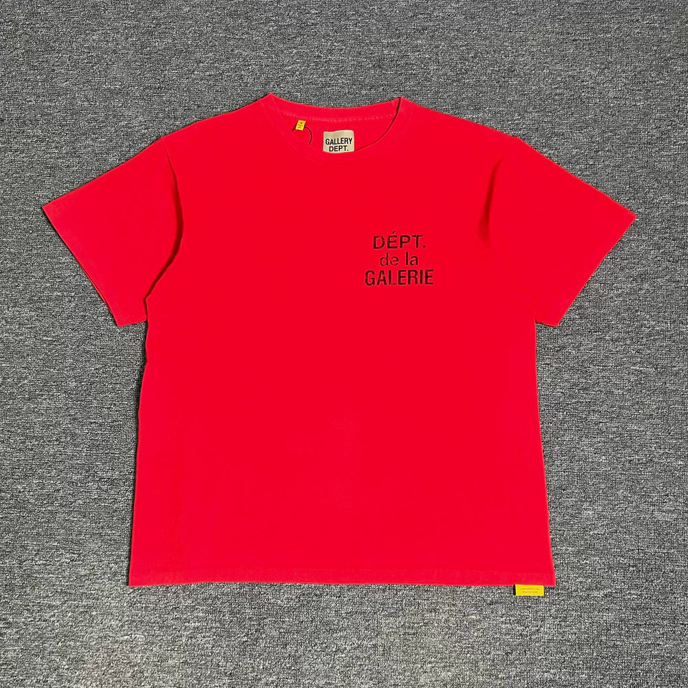 GALLERY DEPT. French T-shirt with French logo letter print short sleeved shirt for both men and women