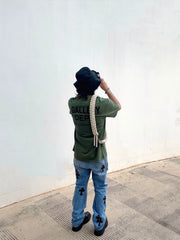 GALLERY DEPT New Pink Letter Logo Basic Slogan Print Cotton Loose Short Sleeve T-shirt TEE Trendy