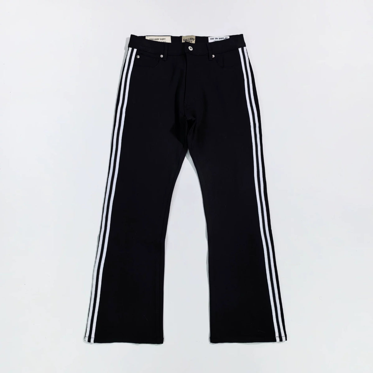 GALLERY DEPT LOGAN POLY FLARE Black and White Striped Ribbon American Retro Micro Horn Pants
