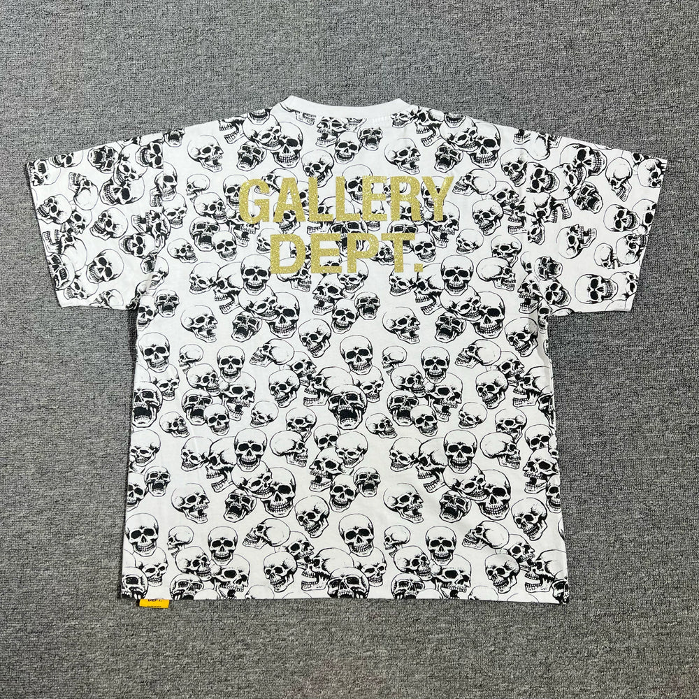 GALLERY DEPT.SKULL TEE Full Print Black Skull High Street Short Sleeves