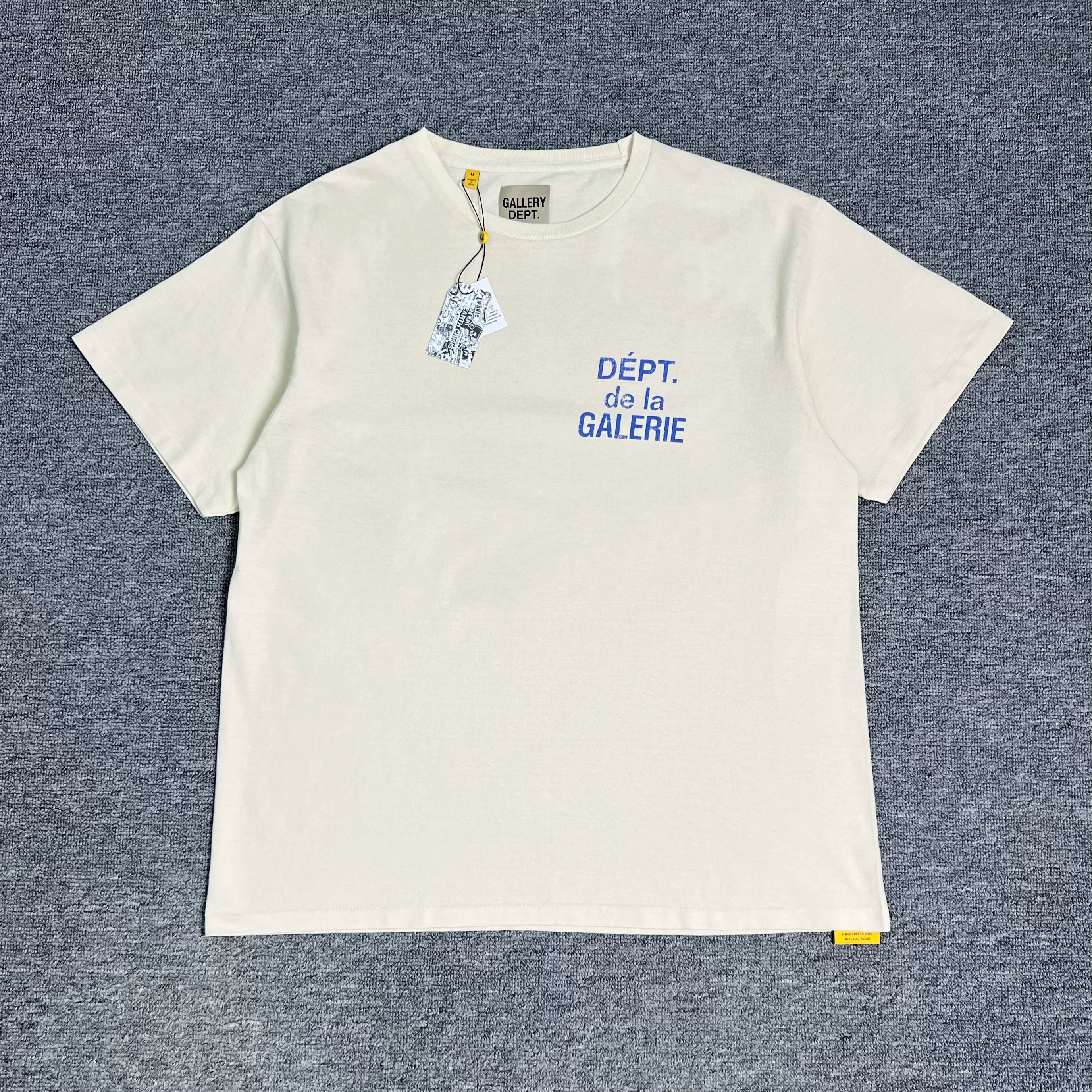 GALLERY DEPT. French T-shirt with French logo letter print short sleeved shirt for both men and women