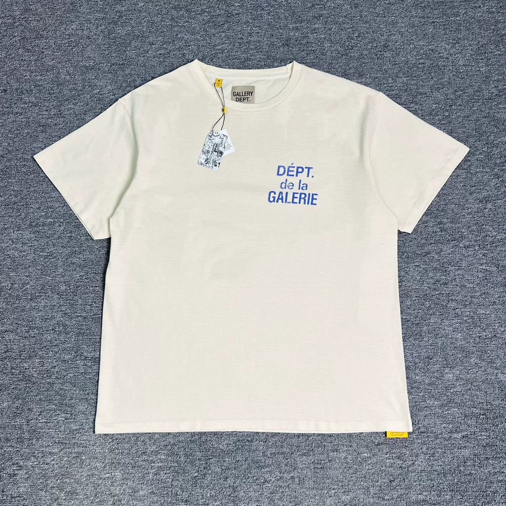 GALLERY DEPT. French T-shirt with French logo letter print short sleeved shirt for both men and women
