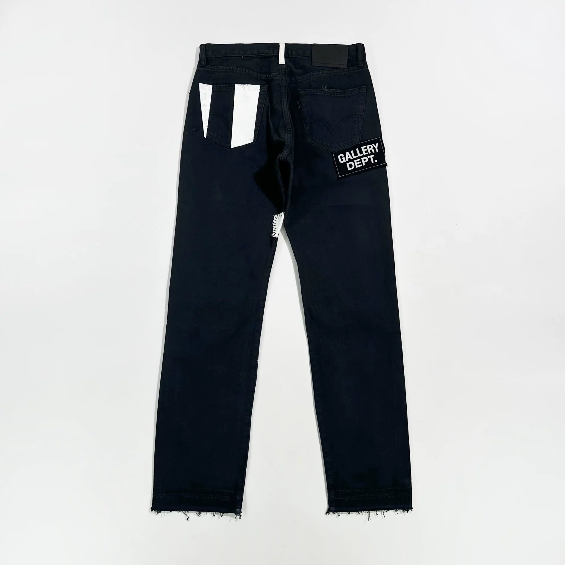GALLERY DEPT. FUCK FACE Black Skull Patch Wear Out American High Street Jeans