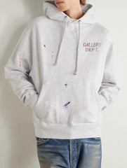 GALLERY DEPT.GD PAINT LOGO HOODIE hand-painted splashed ink hoodie letter logo sweatshirt