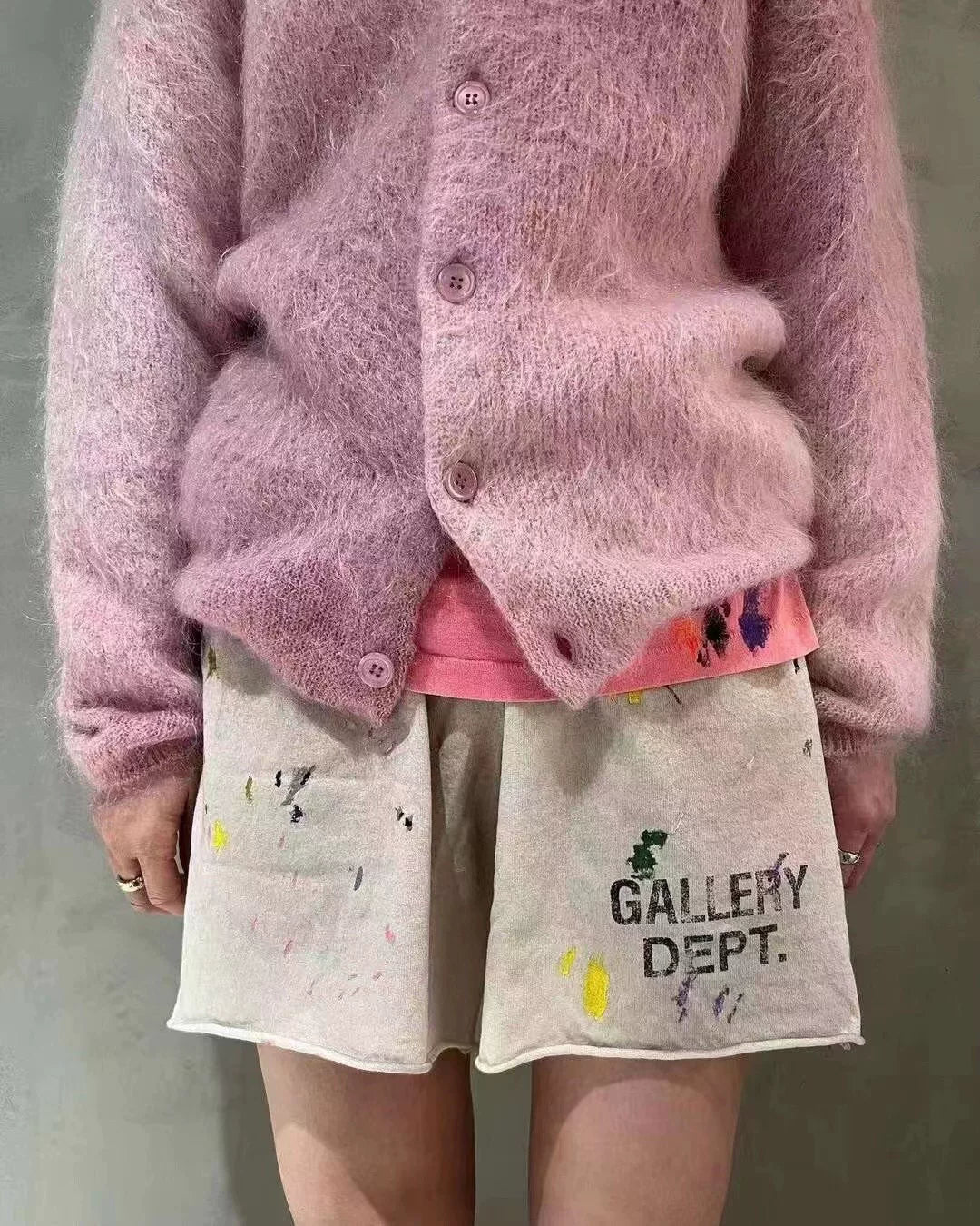 GALLERY DEPT. INSOMNIA SHOPTS Ink Splashed Dirty Washed Old Hairy American High Street Shorts