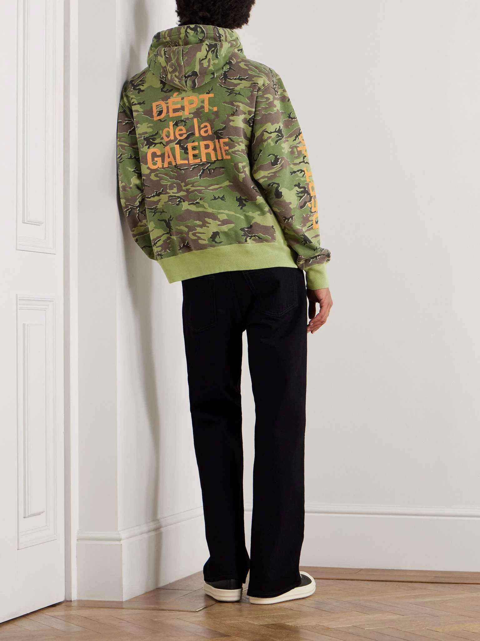 GALLERY DEPT. Camouflage Cotton Jersey Hoodie French Camouflage Hoodie Sweatshirt