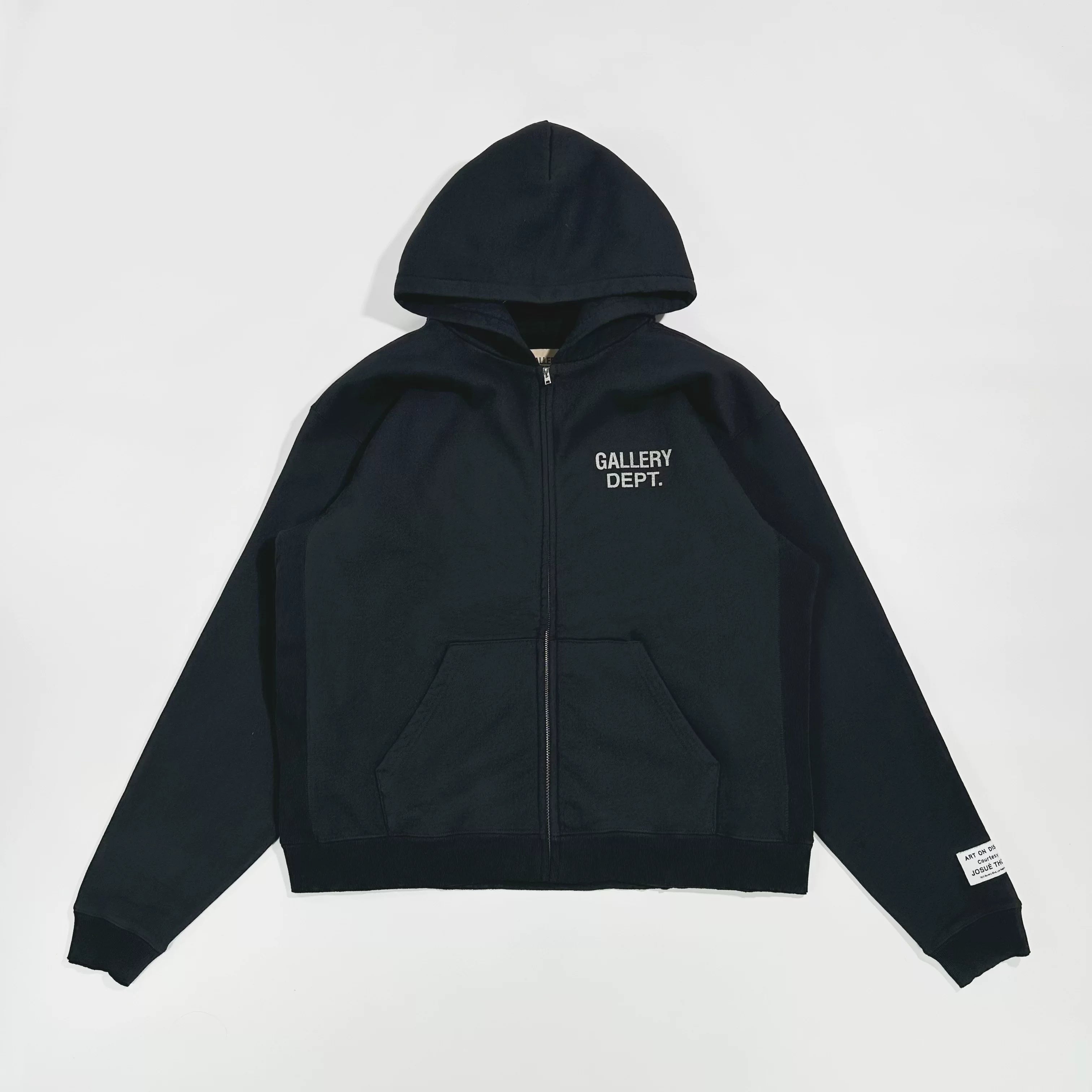 GALLERY DEPT. 90'S FULL ZIP HOODIE 基础字母宽松拉链卫衣帽衫