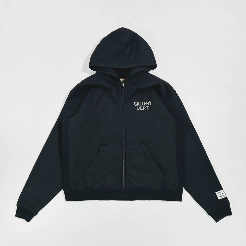 GALLERY DEPT. 90'S FULL ZIP HOODIE 基础字母宽松拉链卫衣帽衫