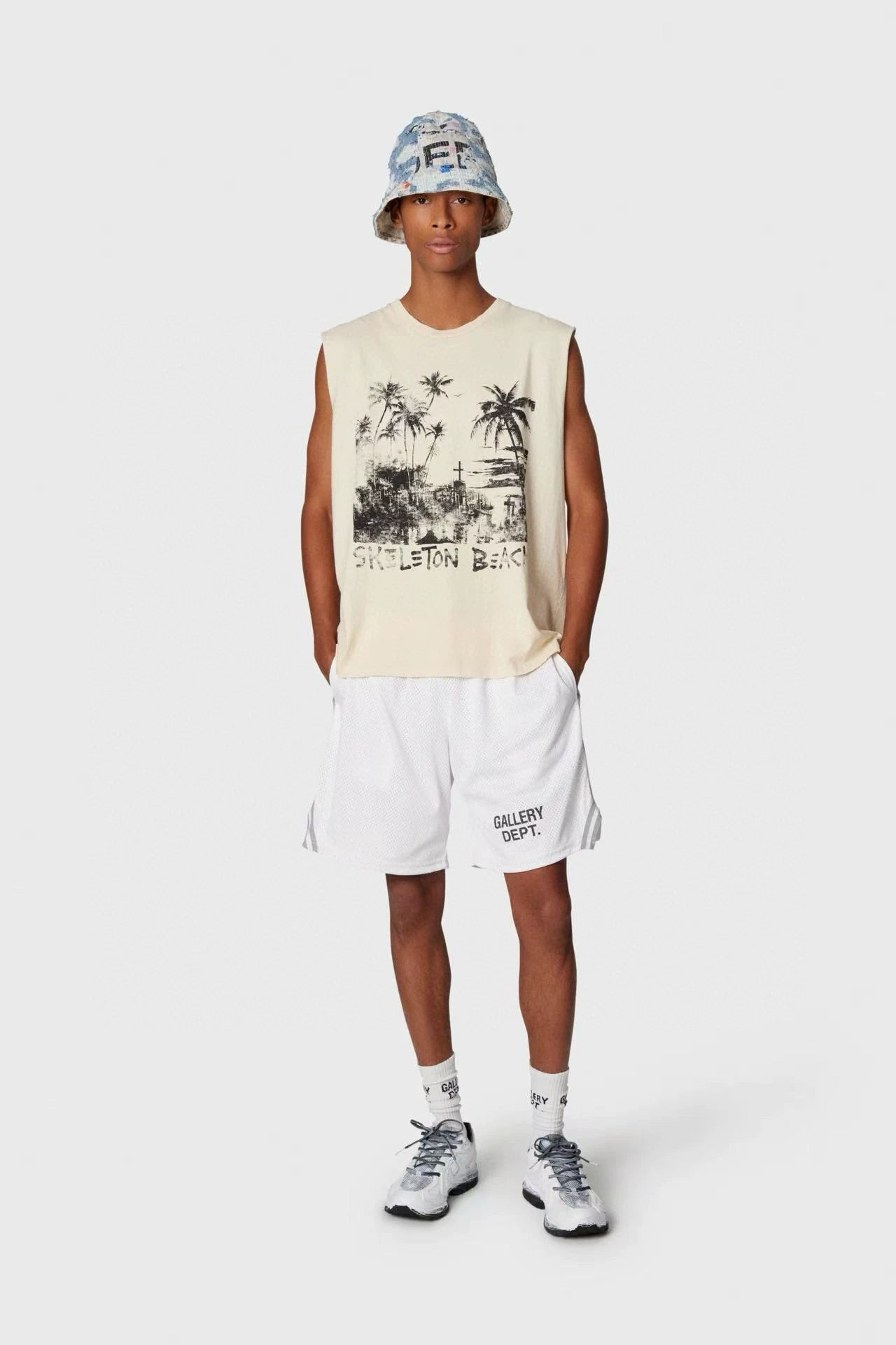 GALLERY DEPT.DAY NIGHT SLEEVELESS TEE Coconut Coast Loose Casual Tank Top