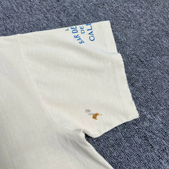 GEIIARK DEPT High Street Trendy T-shirt Coffee Shop Letter Printing Creative Fun Washed Casual Short Sleeve T-shirt