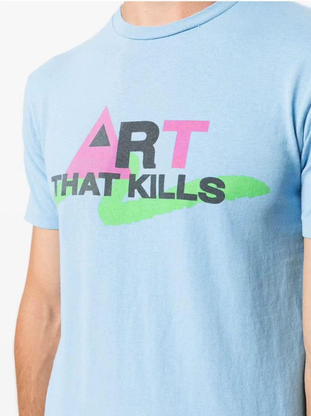 GALLERY DEPT ART THAT KILLS Retro Round Neck Pure Cotton Short sleeved T-shirt Loose fit Youth Fashion Style
