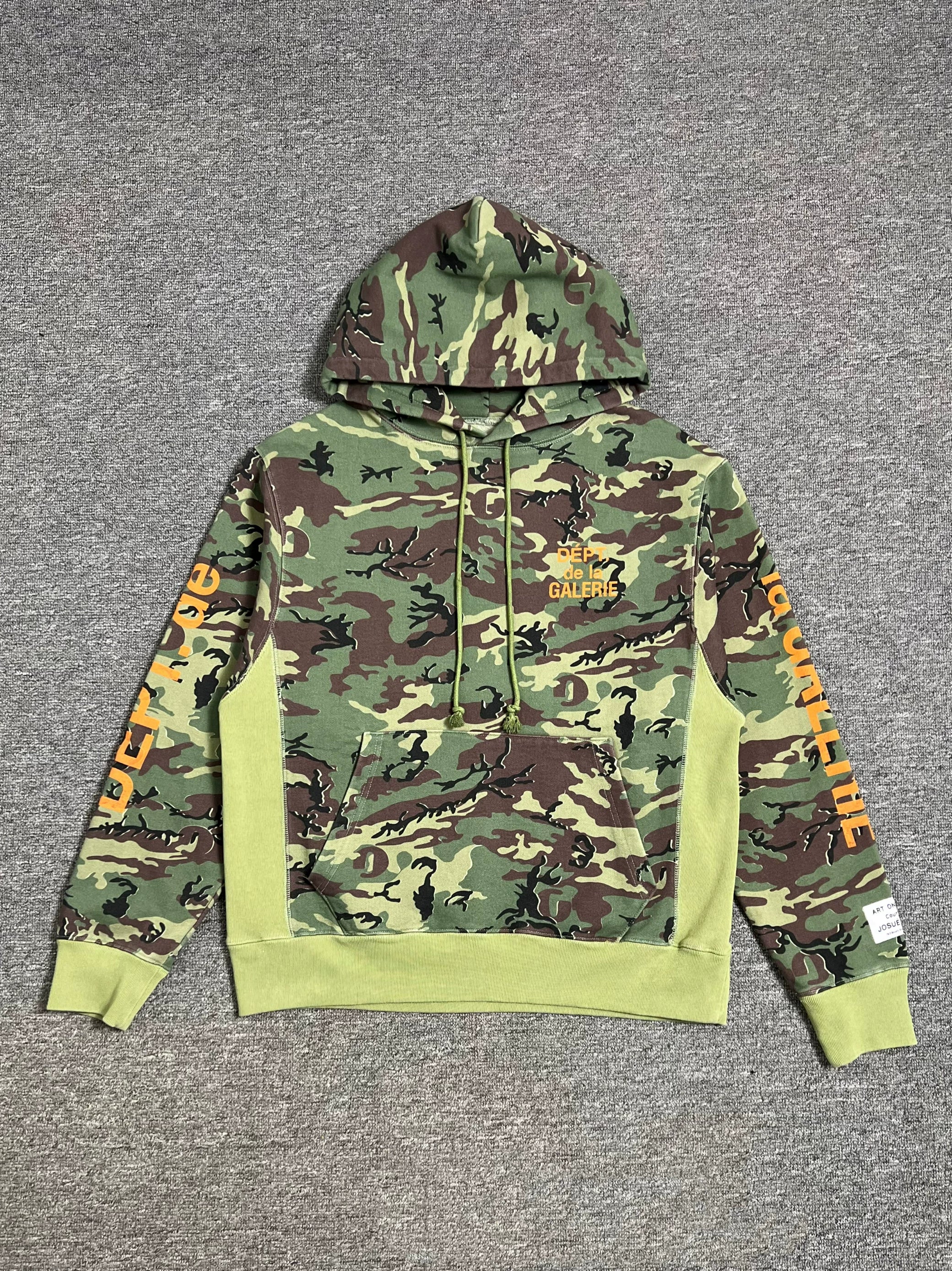 GALLERY DEPT. Camouflage Cotton Jersey Hoodie French Camouflage Hoodie Sweatshirt