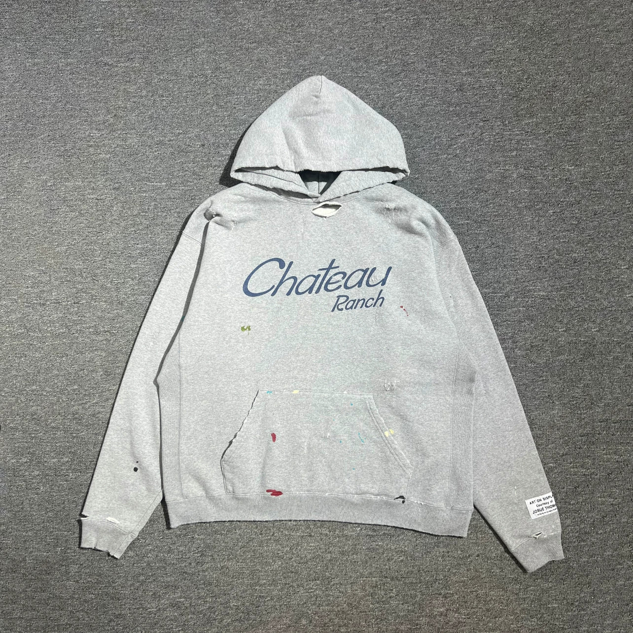 GALLERY DEPT.CHATEAU RANCH DISTRESSED HOODIE破洞泼墨卫衣帽衫