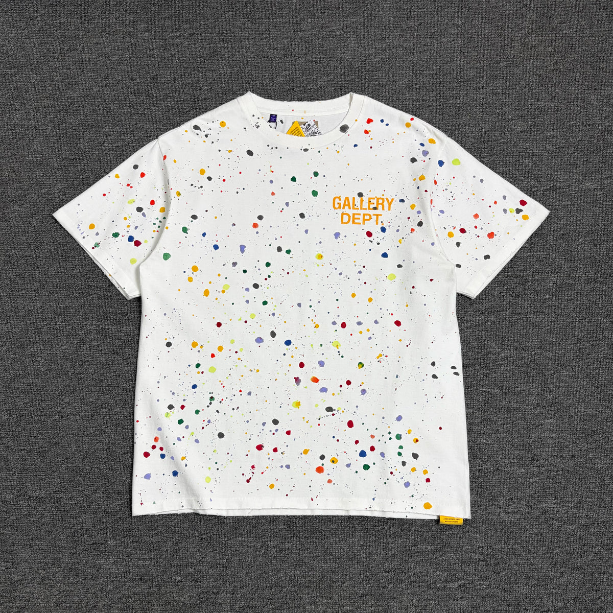 Gallery Dept. Le Pop Printed T-shirt in Cotton, hand-painted short sleeved with splashed ink