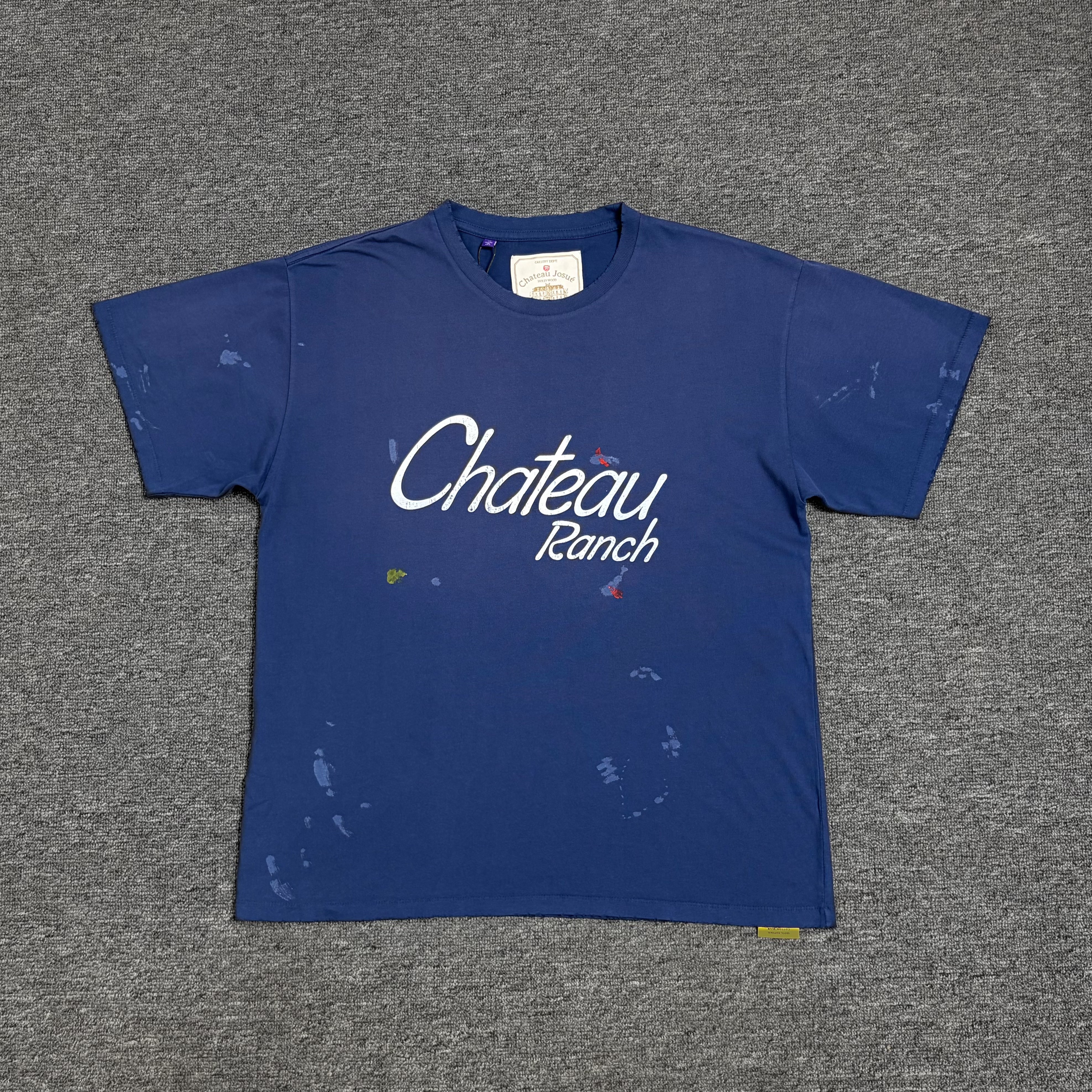 GALLERY DEPT. CHATEAU RANCH TEE Winery hand-painted splashed ink high street short sleeved T-shirt