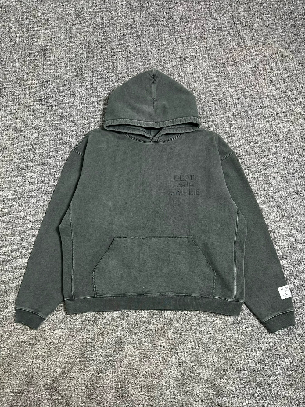 Gallery Dept. Logo Print Cotton Jersey Hoodie 3D French OS Hoodie